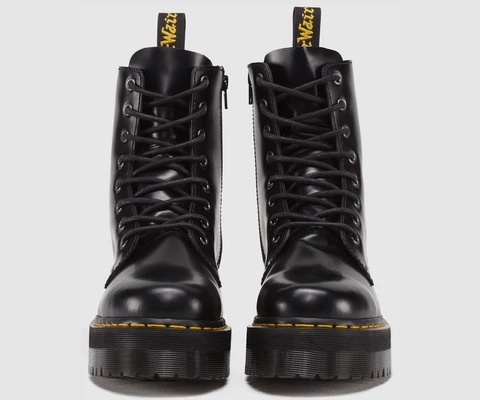 Dr Martens Jadon Black Polished Smooth Boots 15265001 - Image 4