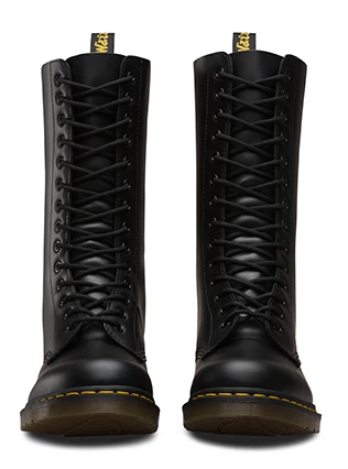 Dr Martens 1914 Black 14 Hole Leather Boots 11855001 - Image 6