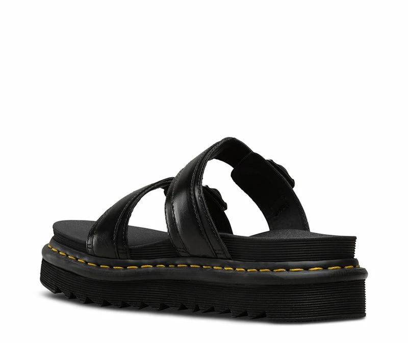 Dr Martens Myles Slide Black Brando Leather Sandals 23523001 - Image 3
