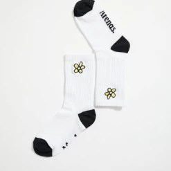 Afends Daisy Chain Hemp Socks One Pair White