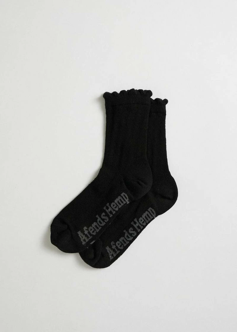 Afends Field Of Dreams Hemp Socks One Pack Black