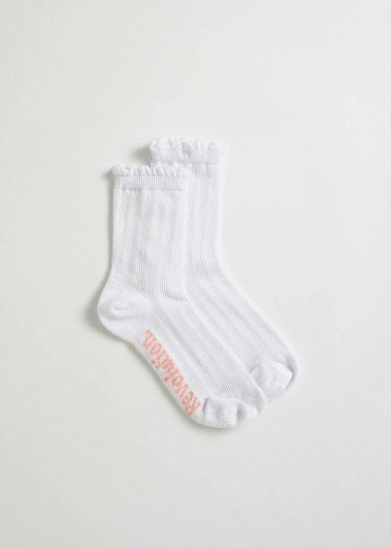Afends Field Of Dreams Hemp Socks One Pack White - Image 3
