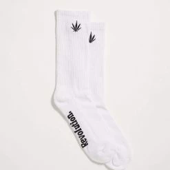 Afends HAPPY HEMP- SOCKS ONE PACK - WHITE