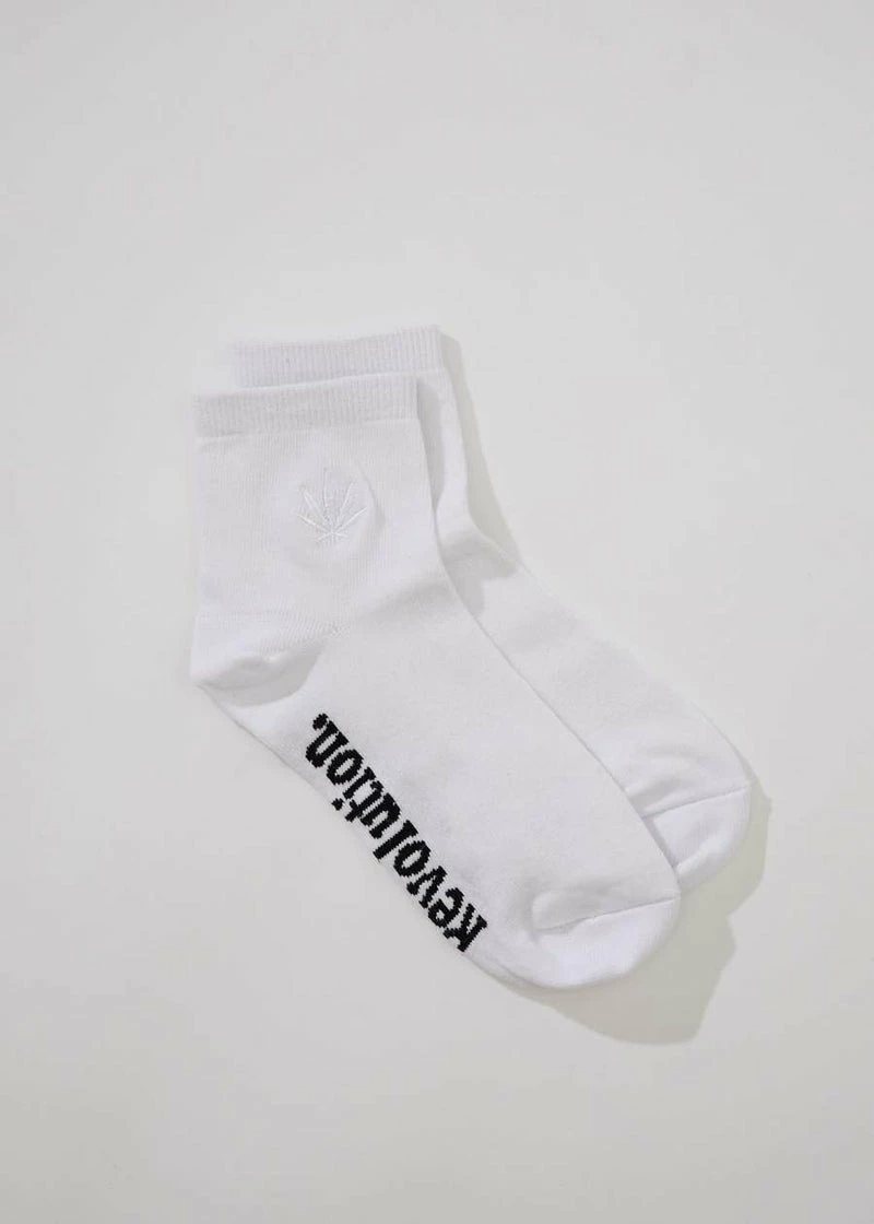 Afends Happy Hemp Women's Socks One Pack - White White - Image 2