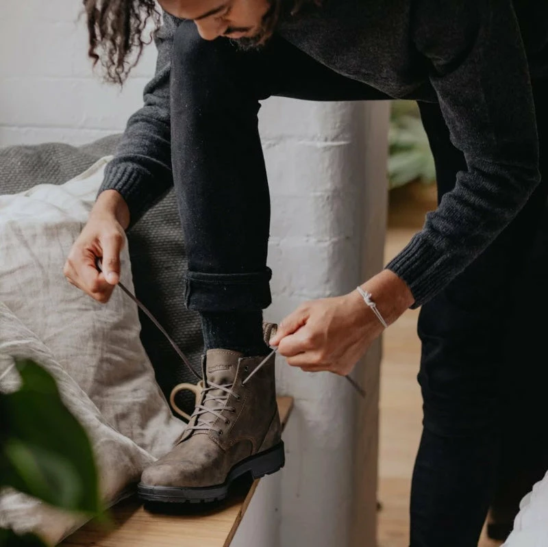 Blundstone 1930 Lace Up Boots Rustic Brown - Image 7