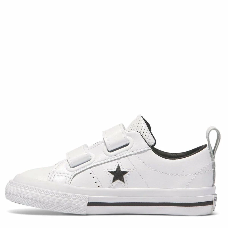 Converse Infant One Star 2V Ox 758496C White Black White - Image 2