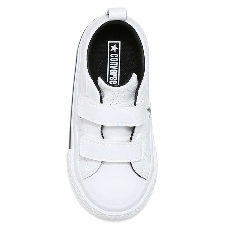 Converse Infant One Star 2V Ox 758496C White Black White - Image 5