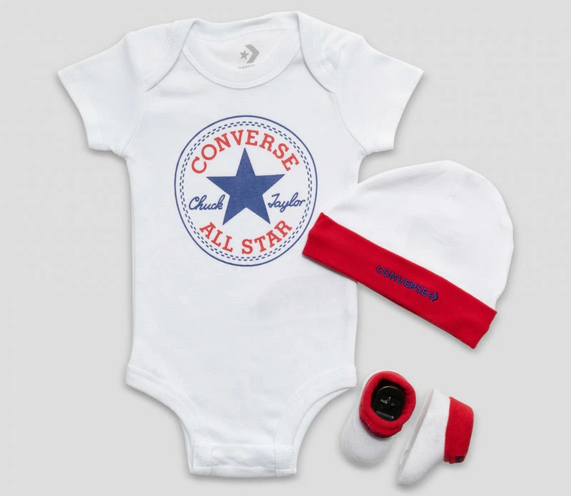 Converse Newborn Classic 3 Piece Boxed Set White