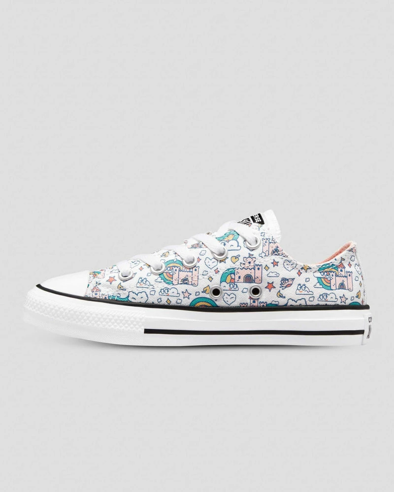 Converse Youth Ox Low White Rainbow Castles 372944C - Image 3
