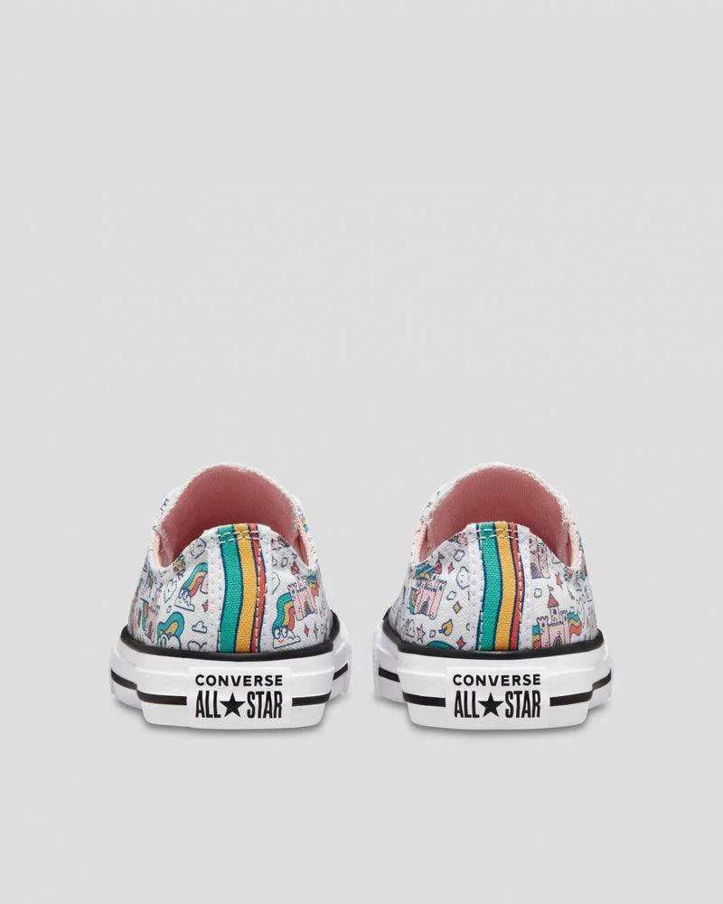 Converse Youth Ox Low White Rainbow Castles 372944C - Image 4
