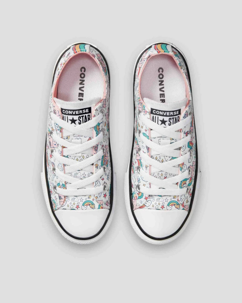 Converse Youth Ox Low White Rainbow Castles 372944C - Image 6