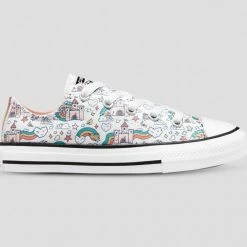 Converse Youth Ox Low White Rainbow Castles 372944C