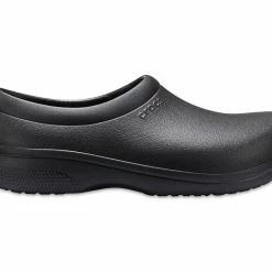 Crocs Nurse & Doctor Clogs On The Clock Work Black Slip-On Shoes
