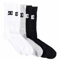 DC Shoes DC Socks Youth Crew Socks Pack Of 3 Pairs Mixed EDBAA03001