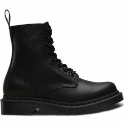 Dr Martens 1460 Pascal Black Mono Virginia 8 Hole Leather Boot 24479001