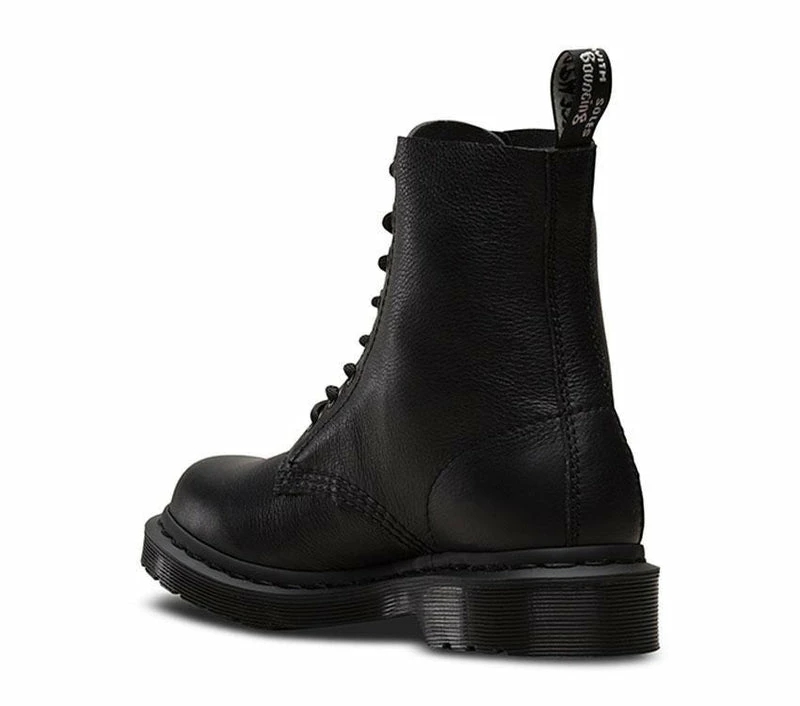Dr Martens 1460 Pascal Black Mono Virginia 8 Hole Leather Boot 24479001 - Image 4