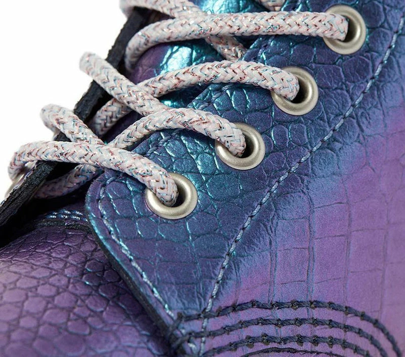 Dr Martens 1460 Pascal Metallic Leather Blue & Purple Boot 25724400 - Image 2