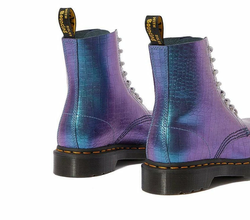Dr Martens 1460 Pascal Metallic Leather Blue & Purple Boot 25724400 - Image 4