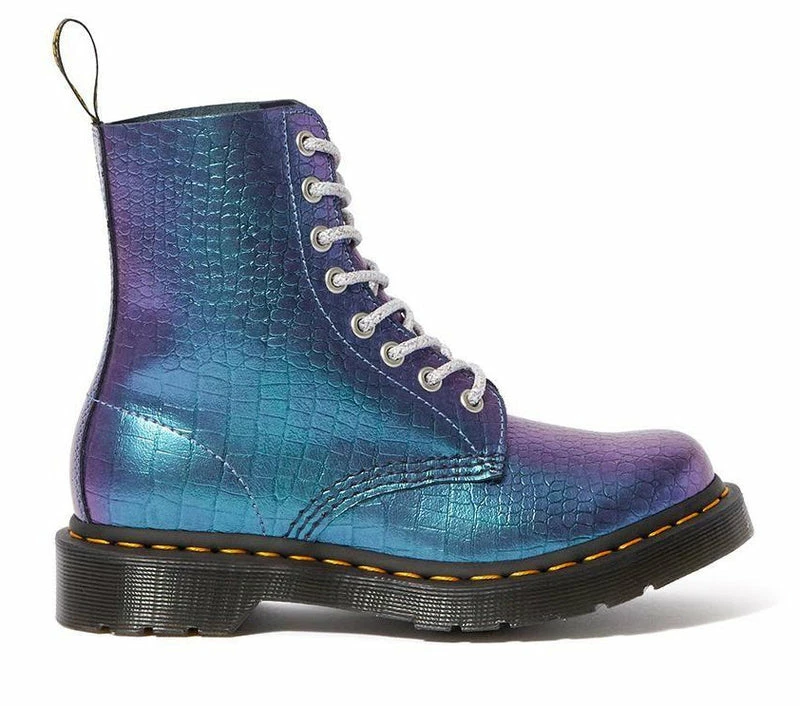 Dr Martens 1460 Pascal Metallic Leather Blue & Purple Boot 25724400 - Image 5