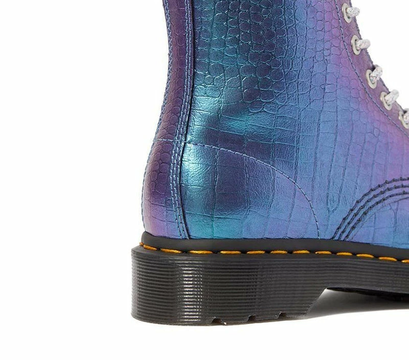 Dr Martens 1460 Pascal Metallic Leather Blue & Purple Boot 25724400 - Image 6