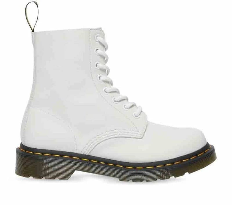 Dr Martens 1460 Pascal Optical White Virginia Leather Boots 26802543