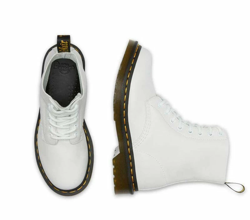 Dr Martens 1460 Pascal Optical White Virginia Leather Boots 26802543 - Image 2