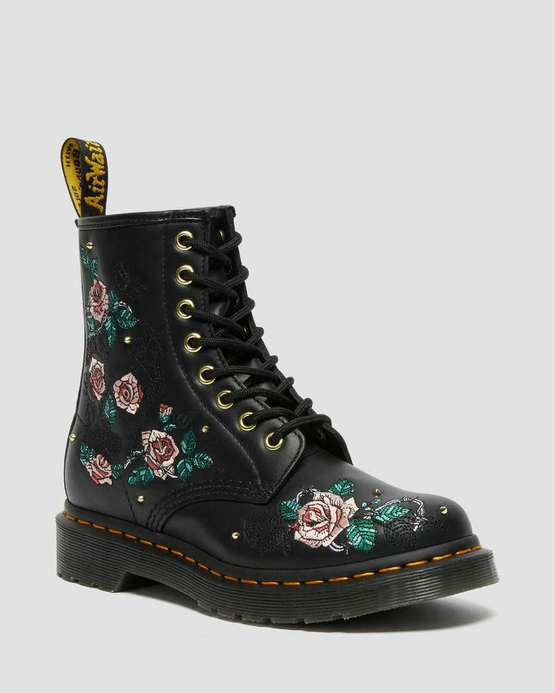 Dr Martens 1460 Vonda Chain 8 Eye Boot Vonda Black Nappa Floral 26980001 - Image 2