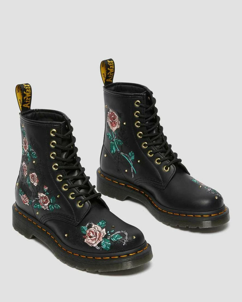 Dr Martens 1460 Vonda Chain 8 Eye Boot Vonda Black Nappa Floral 26980001 - Image 4