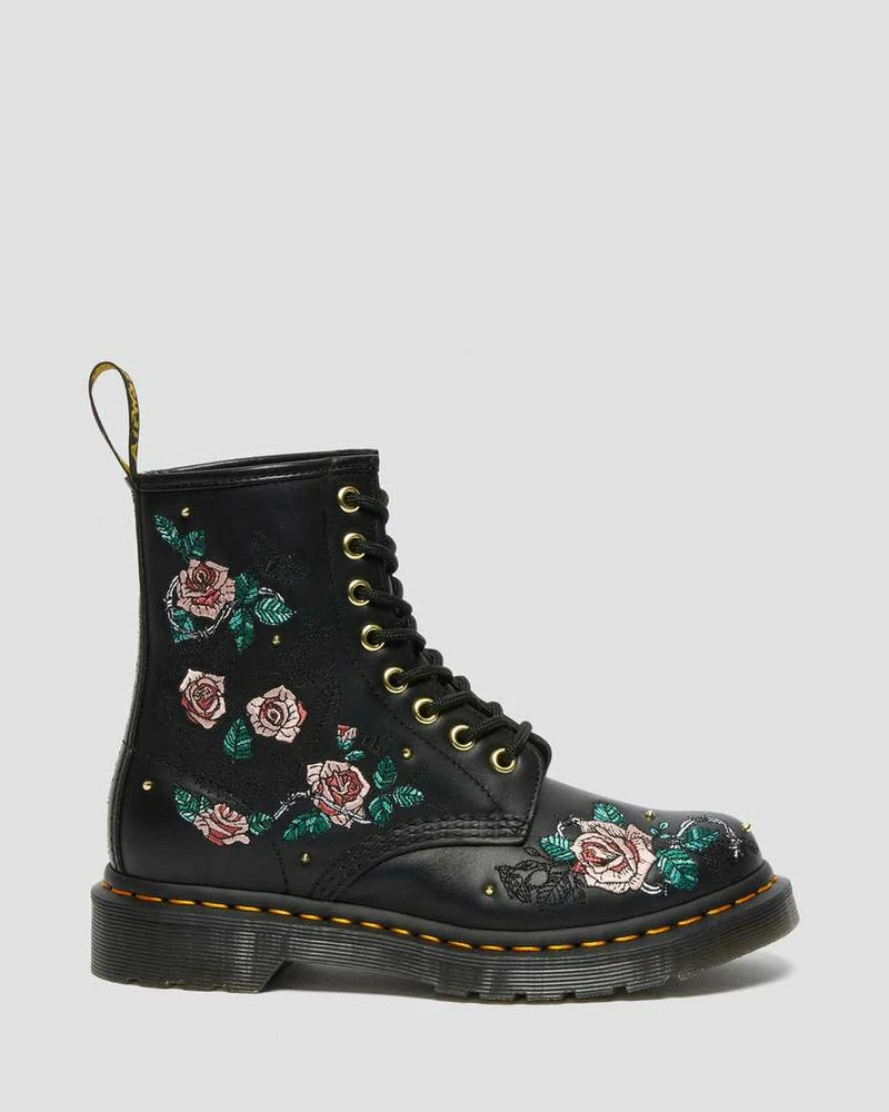 Dr Martens 1460 Vonda Chain 8 Eye Boot Vonda Black Nappa Floral 26980001 - Image 6