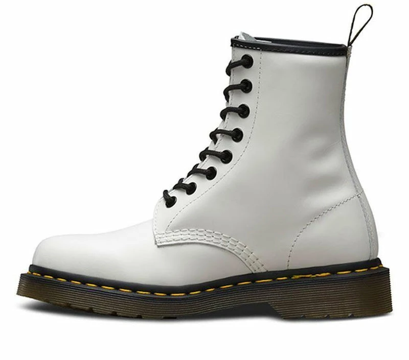 Dr Martens 1460 White Smooth Leather Boots 11822100 - Image 3