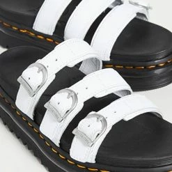 Dr Martens Blaire Slide Hydro Leather White Sandal 25456100