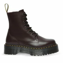 Dr Martens Jadon Burgundy Old Oxblood Polished Smooth Boots 27311626