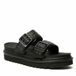 Dr Martens Myles Stud Black Slide Sandals 25447001