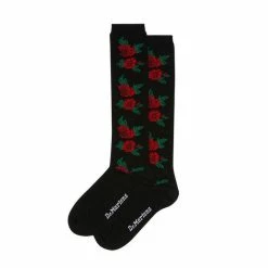Dr Martens Vonda Floral Long Socks Black AC930001