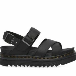 Dr Martens Voss II Black Hydro Leather Sandals 26799001