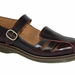 Dr Martens Deardra Cherry Red Arcadia Leather Sandals