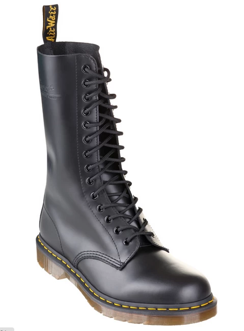 Dr Martens 1914 Black 14 Hole Leather Boots 11855001 - Image 2