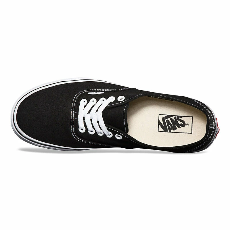 Vans Authentic Black Canvas Sneaker Shoe VN-000EE3BLK - Image 2