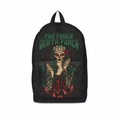 Famous Rock Shops Five Finger Death Punch Backpack Dotd Green
