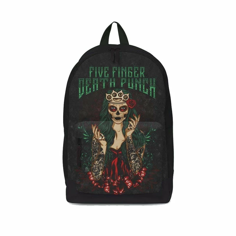 Famous Rock Shops Five Finger Death Punch Backpack Dotd Green