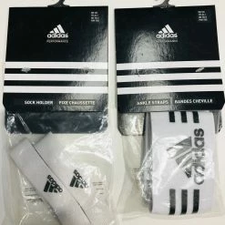 Adidas Sock Holder & Ankle Straps White Set Football