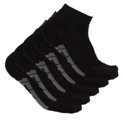Jetpilot Mens Nude Sock Pack Of 5 Black Ankle Socks