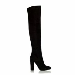 Billini Lara Black Vegan Suede Knee High Boots