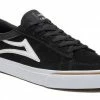 Lakai Ellis Black White Suede Skate Shoes