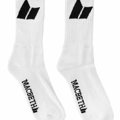 Macbeth Vegan Classic Crew Sock White Black