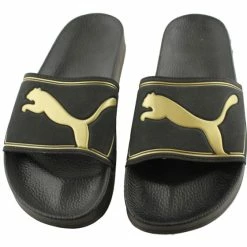 Puma King II Slide - Black With Gold