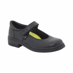 Roc School Shoes Roc Boots Lark Black Leather Kids Shoe