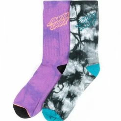 Santa Cruz Melt Dot Mono Socks 2 Pair SC-MZD0813