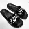 Santa Cruz Classic Strip Slides Youth Black SC-YYD7068