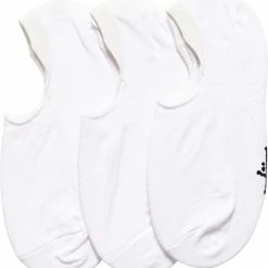 Stussy Women's Graffiti White No-Show Sock 3 Pack